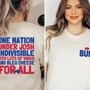 Buffalo Football Shirt, Buffalo Back Design, Josh Shirt, BUF 716, Buffalo Wings, Buffalo Gift, Let's Go Buffalo, Womens Mens Buffalo Shirt