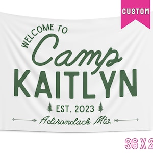 Camp Bach Flag, Camp Bachelorette Banner Tapestry, Glamping Bachelorette, Custom Bachelorette Banner, Wild in the Woods, Getting Hitched