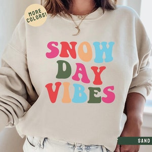 Christmas Teacher Sweatshirt, Teacher Crewneck, Holiday Sweatshirt, Snow Day Shirt, Snow Day Vibes, Gifts for Teachers, Teacher Vibes