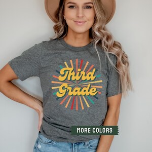 Third Grade Teacher T-Shirt w/Custom Back Design, 3rd Grade Teacher, Third Grade Shirt, Custom Name Back Design, Personalized Teacher Shirt