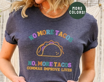Funny Grammar Shirt, English Teacher Shirt, Punctuation Shirt, Punctuation Saves Lives Shirt, Commas Save, Grammar Tshirt, Writing Shirt