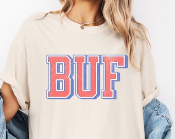 Comfort Colors® Buffalo Shirt, Womens BUF T-shirt, Let's Go Buffalo Gift for Fan, BUF 716 Apparel, Mens Buffalo Tee, Trendy Oversized Tshirt