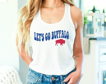 Buffalo Football Tank Top, Retro Style Buffalo Football, Buffalo Sleeveless, Buffalo NY Gift, Let's Go Buffalo, Womens Buffalo Tank Top