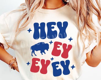 Buffalo Football Comfort Colors® T-shirt, Let's Go Buffalo Mens Womens Shirt, Hey Ey Ey Ey Shirt, BUF 716 Apparel, Buffalo Football Fan Gift
