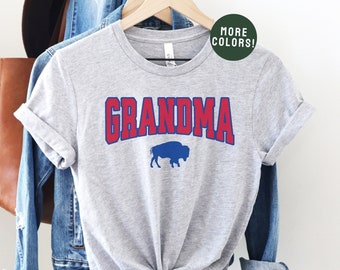 Buffalo Grandma Shirt, Gift for Mom, Mother's Day Gift, Womens Buffalo Football T-shirt, 716 BUF, Buffalo NY Gift, Christmas Gift