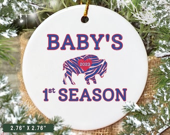 Buffalo Football Ornament, Buffalo New Baby Gift, Buffalo Christmas Gift, Buffalo Christmas Ornament, Let's Go Buffalo, Buffalo Football