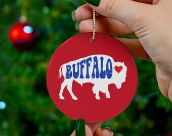 Buffalo Ornament, Buffalo Christmas Gift, Buffalo Christmas Ornament, Oh My Josh, Buffalo Football, Gift for Buffalo Fan