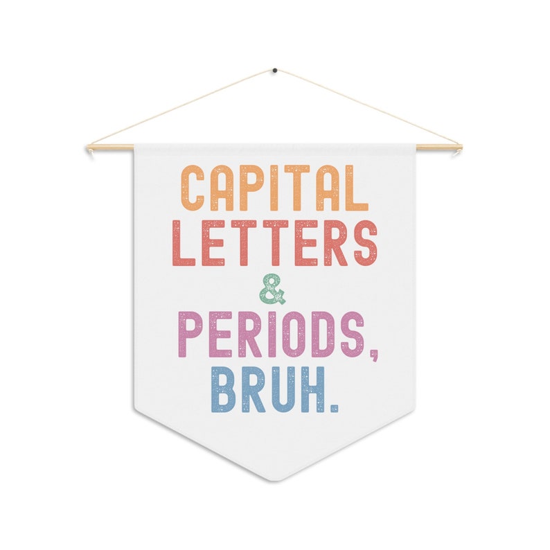 Classroom Tapestry, English Teacher Door Hanger, ELA Teacher Gift, Bruh ...