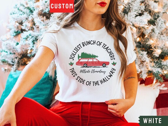 Jolliest Bunch of Teachers Shirt, Funny Teacher Christmas Shirt