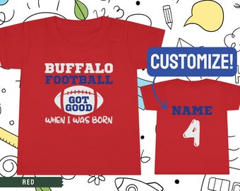 Toddler Buffalo Football Shirt, Kids Buffalo T-shirt, Let's Go Buffalo, Toddler Buffalo Shirt, Buffalo NY, New York