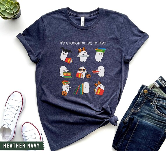 Librarian Halloween Shirt, Ghost Boooks T-shirt, Fall Teacher Shirt, Library Halloween, Gift for Librarian, Reading Teacher, Spooky Season