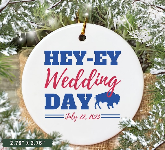 Buffalo Wedding Gift, Buffalo Football Ornament, Buffalo Gift, Buffalo Bride, Buffalo Christmas Ornament, Buffalo Football Fan Gift