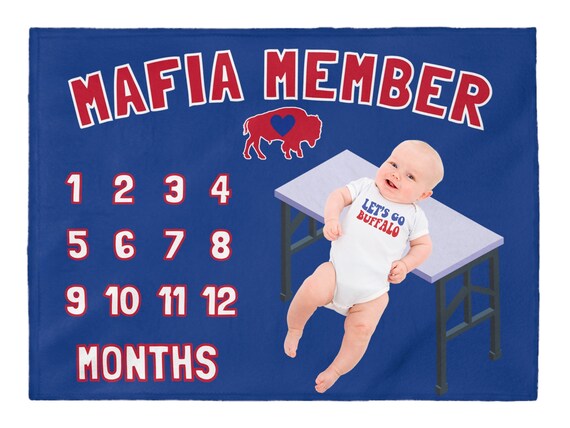 Buffalo Baby Milestone Blanket Buffalo Football Baby Blanket Buffalo Baby Gift Mafia Member Blanket Buffalo Baby Month Buffalo Gift Etsy Canada