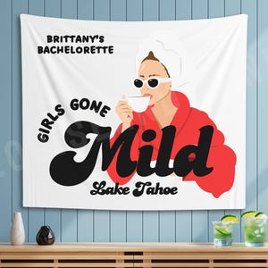 Girls Gone Mild Bachelorette Banner, Custom Girls Trip Sign, Spa Slumber Party Bachelorette Backdrop, Girls Night In, Luxury Bachelorette