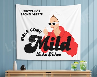Girls Gone Mild Bachelorette Banner, Custom Girls Trip Sign, Spa Slumber Party Bachelorette Backdrop, Girls Night In, Luxury Bachelorette