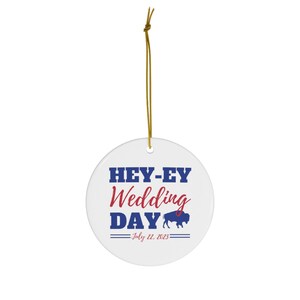 Buffalo Wedding Gift, Buffalo Football Ornament, Buffalo Gift, Buffalo Bride, Buffalo Christmas Ornament, Buffalo Football Fan Gift image 3