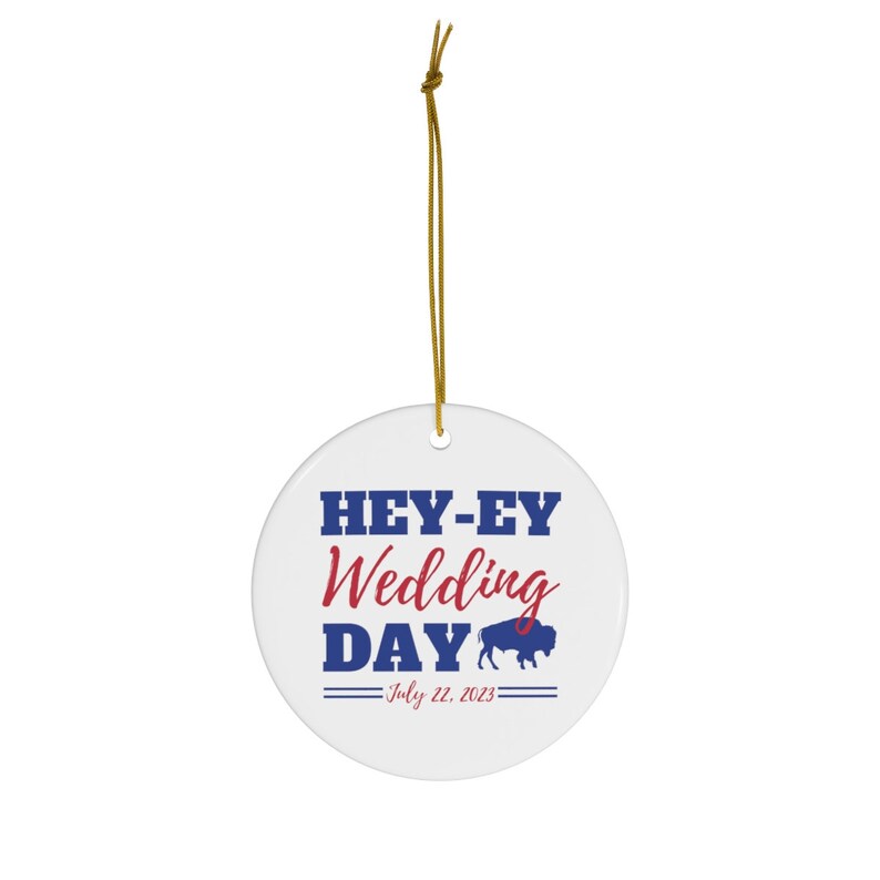 Buffalo Wedding Gift, Buffalo Football Ornament, Buffalo Gift, Buffalo Bride, Buffalo Christmas Ornament, Buffalo Football Fan Gift image 3