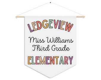 Classroom Tapestry, Personalized Teacher Door Hanger, Custom Teacher Door Sign, Classroom Banner, Teacher Name Banner, Classroom Poster