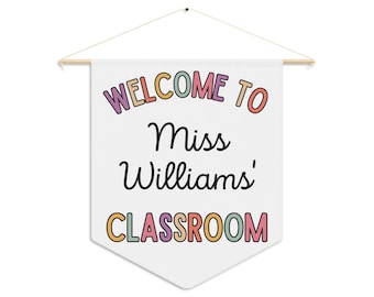 Classroom Tapestry, Personalized Teacher Door Hanger, Custom Teacher Door Sign, Classroom Banner, Teacher Name Banner, Classroom Poster