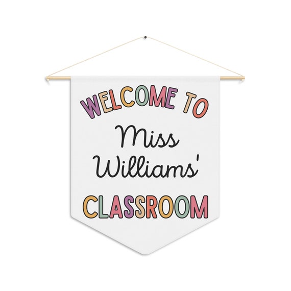 Classroom Tapestry, Personalized Teacher Door Hanger, Custom