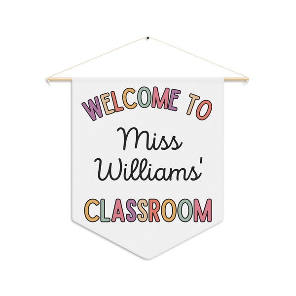 Classroom Tapestry, Personalized Teacher Door Hanger, Custom Teacher Door Sign, Classroom Banner, Teacher Name Banner, Classroom Poster