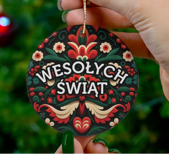 Polish Gifts, Polish Christmas Ornament, Wesolych Swiat, Polish Folk Art Ornament, Pierogi Gift, Polska Art, Poland Gift, Babcia Gifts