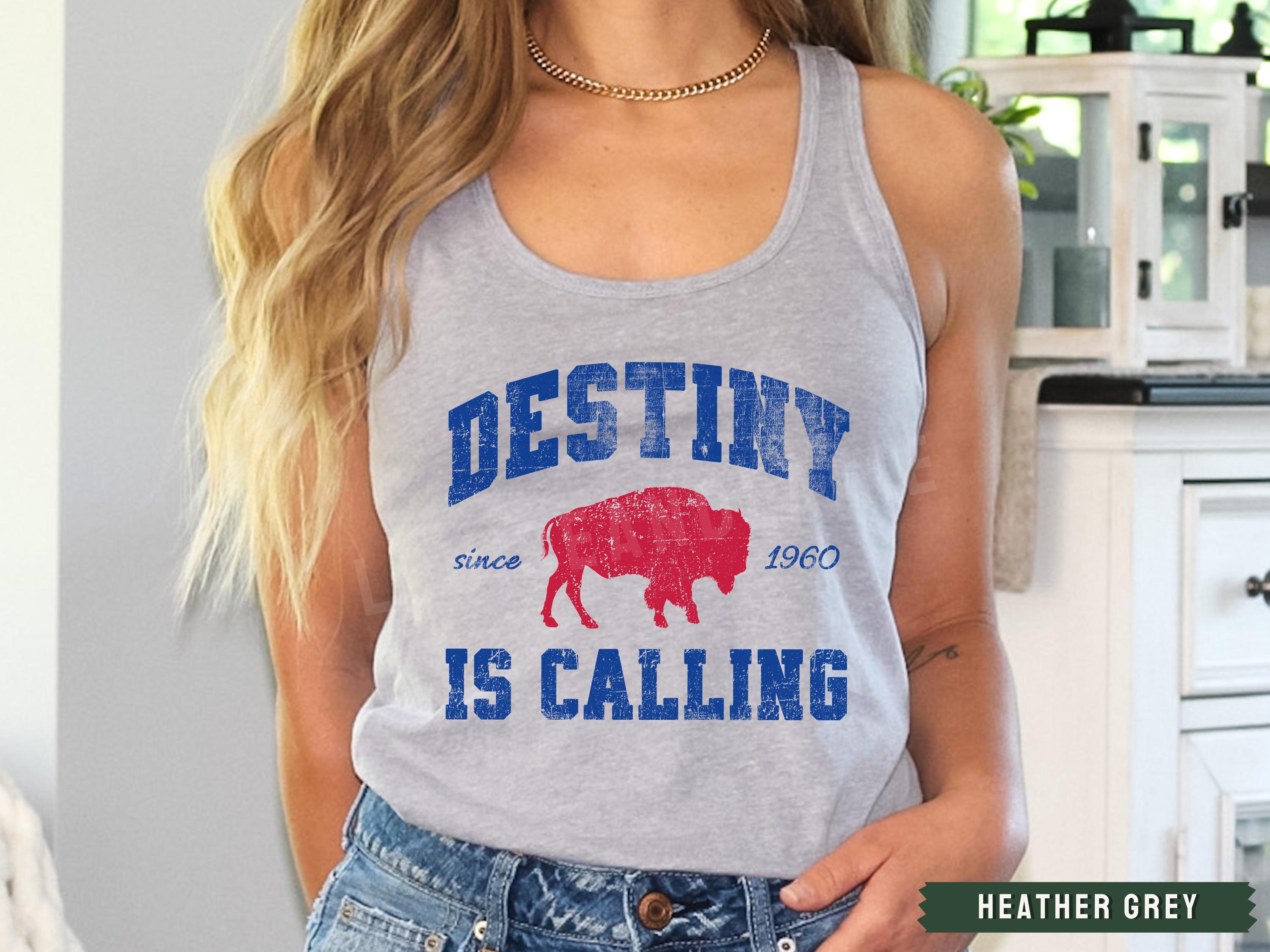 Buffalo Football Tank Top, Vintage Style Buffalo Football Fan Gift, Destiny is Calling Shirt, Lets Go Buffalo, Womens Buffalo Tank Top