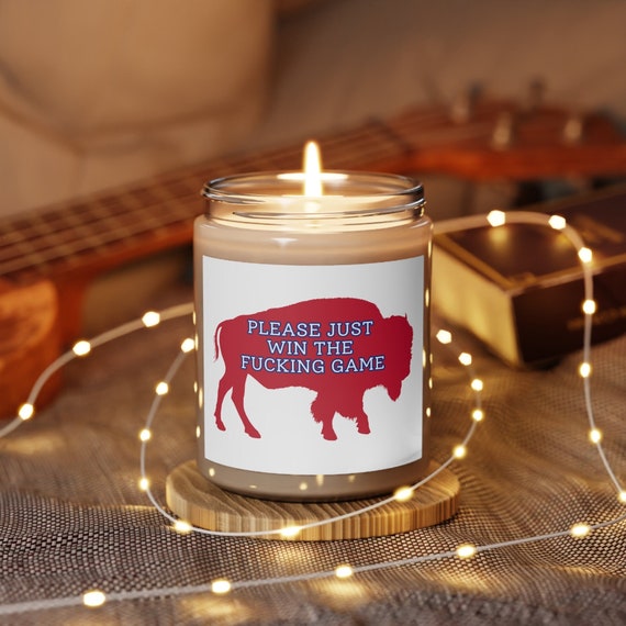 Buffalo Football Candle, Buffalo Football Fan Gift, Funny Buffalo Candle, Buffalo NY Gift, Gift for Buffalo Fan, BUF 716 Home Decor