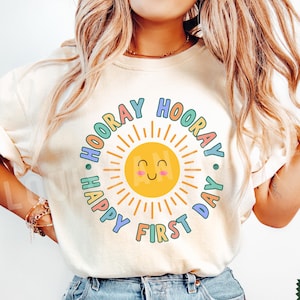 Happy First Day of School T-shirt, First Day Teacher Comfort Colors® Shirt, Back To School Tees, 1st Day Tshirt, Teacher Life, Teacher Squad