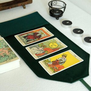 Tarot Cards Bag, Velvet Tarot Wrap & Deck Pouch – Handmade Tarot Case for Witchcraft  Divination