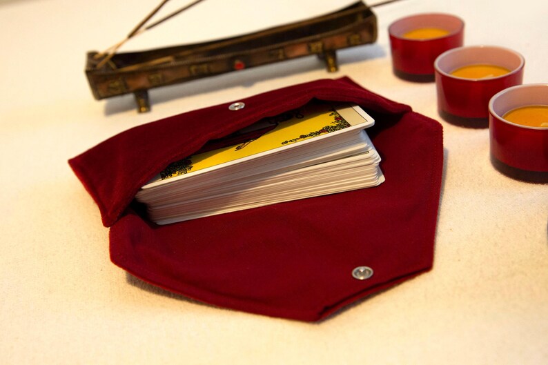 Tarot Card Bag – Velvet Tarot Pouch, Oracle Card Holder, Tarot Deck Wrap Case, Witchcraft & Divination Tool, Gift for Witches