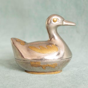 Vintage dekorative Box Ente, antike Box, heidnische Schmuckschatulle, Schmuckschatulle, Schatulle für Schmuck, Hexenzauberbox, okkulter Altardekor