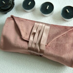 Pink Tarot Cards Wrap, Velvet Tarot Bag, Linen Tarot Pouch, Tarot Cards Holder, Gift for Witches, Witchcraft Divination Cloth