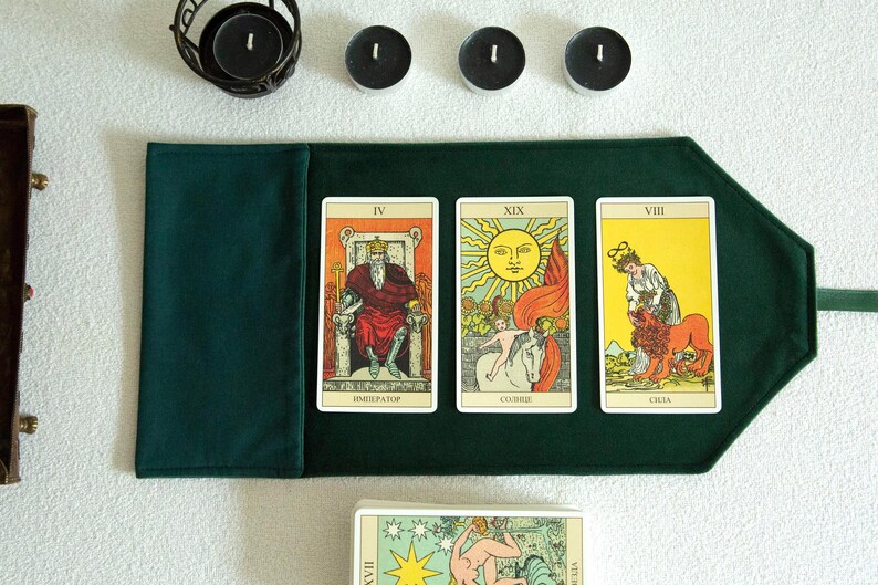 Tarot Cards Bag, Velvet Tarot Wrap & Deck Pouch – Handmade Tarot Case for Witchcraft  Divination