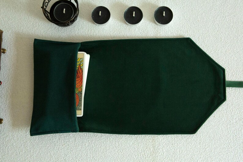 Tarot Cards Bag, Velvet Tarot Wrap & Deck Pouch – Handmade Tarot Case for Witchcraft  Divination