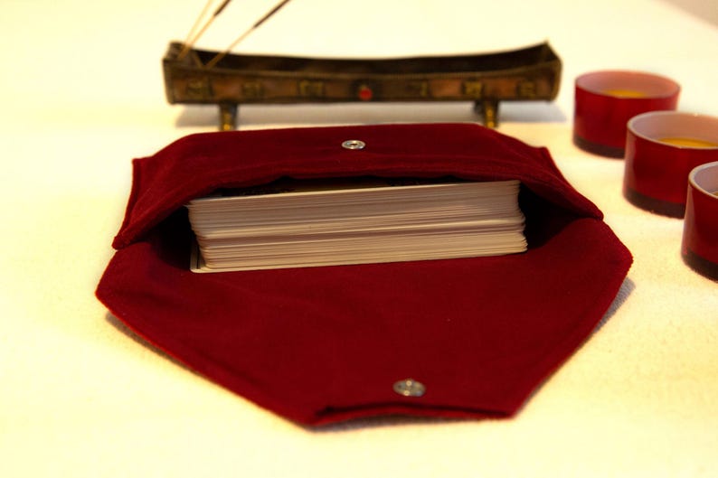 Tarot Card Bag – Velvet Tarot Pouch, Oracle Card Holder, Tarot Deck Wrap Case, Witchcraft & Divination Tool, Gift for Witches