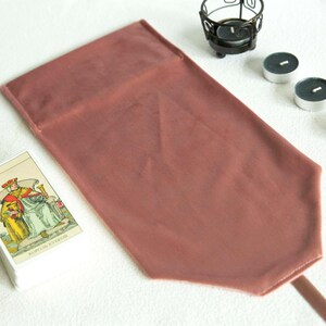 Pink Tarot Cards Wrap, Velvet Tarot Bag, Linen Tarot Pouch, Tarot Cards Holder, Gift for Witches, Witchcraft Divination Cloth