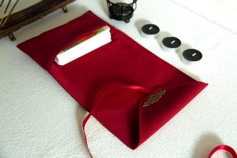 Tarot card Bag, Tarot Card Wrap, Tarot card holder, Tarot card pouch, Tarot Deck Case, Oracle Card Holder, Gift for Witches, Spiritual. witchcraft