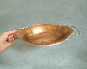 Vintage Witch Bowl, Brass Ritual Offering Cauldron, Altar Plate, Witch Spell pot, Home Altar decor, Antique Gift for Witches, Witchcraft