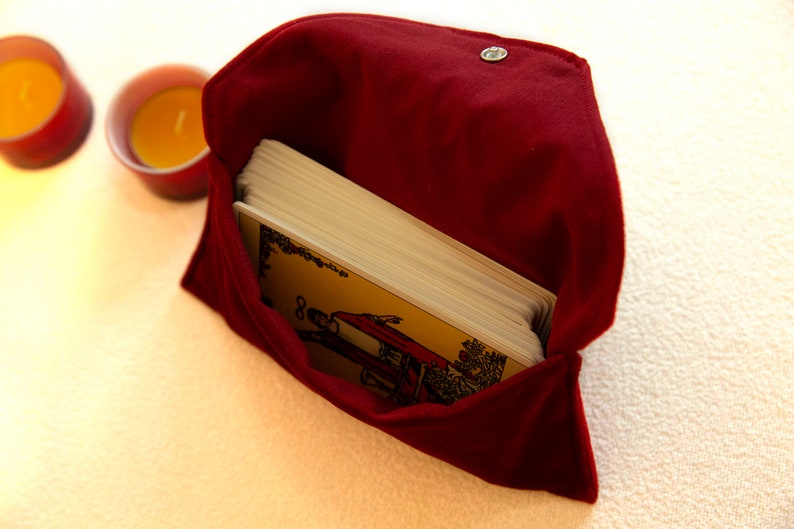 Tarot Card Bag – Velvet Tarot Pouch, Oracle Card Holder, Tarot Deck Wrap Case, Witchcraft & Divination Tool, Gift for Witches