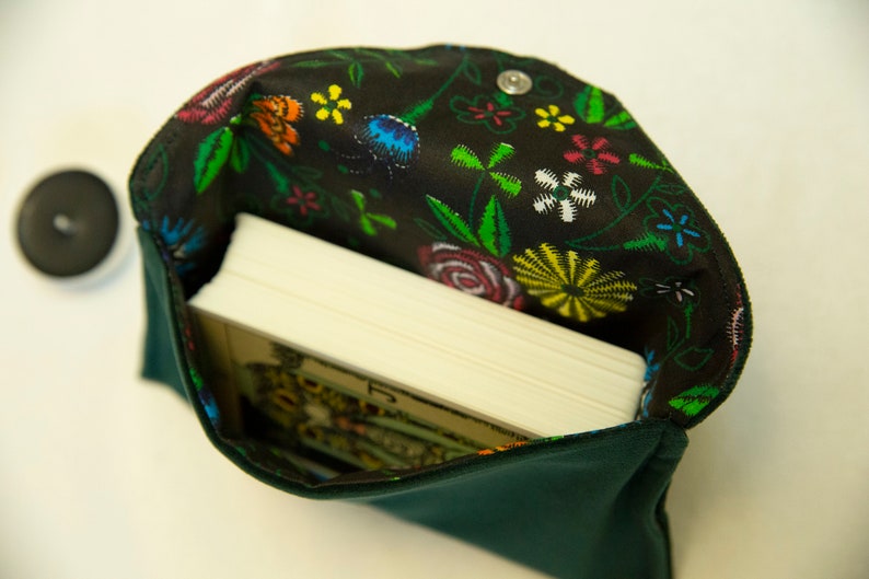 Tarot Card Bag – Velvet Tarot Pouch Green, Oracle Card Holder, Tarot Deck Wrap Case, Witchcraft & Divination Tool, Gift for Witches