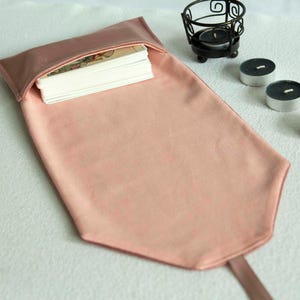 Pink Tarot Cards Wrap, Velvet Tarot Bag, Linen Tarot Pouch, Tarot Cards Holder, Gift for Witches, Witchcraft Divination Cloth