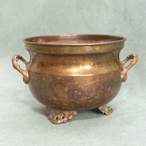 Tigela de bruxa vintage, caldeirão de oferendas rituais em latão, pote para feitiços, decoração de altar, queimador de incenso para bruxaria, presente para bruxas