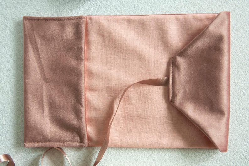 Pink Tarot Cards Wrap, Velvet Tarot Bag, Linen Tarot Pouch, Tarot Cards Holder, Gift for Witches, Witchcraft Divination Cloth