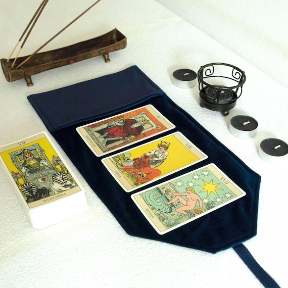 Tarot Cards Bag, Velvet Tarot Wrap & Deck Pouch – Handmade Tarot Case for Witchcraft  Divination