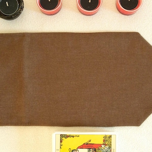 Tarot Card Wrap & Deck Pouch with Moon Phases – Hand-Painted Oracle Card Holder, Tarot Reading Cloth,  Gift for Witches