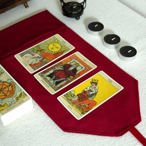 Tarot card Bag, Tarot Card Wrap, Tarot card holder, Tarot card pouch, Tarot Deck Case, Oracle Card Holder, Gift for Witches, Spiritual. witchcraft