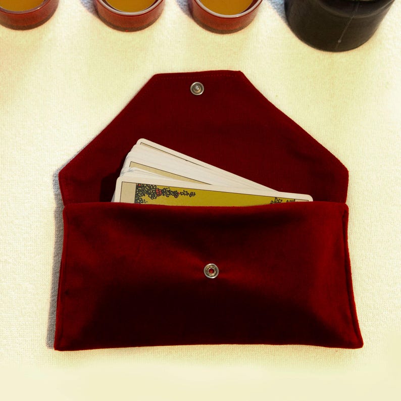 Tarot Card Bag – Velvet Tarot Pouch, Oracle Card Holder, Tarot Deck Wrap Case, Witchcraft & Divination Tool, Gift for Witches
