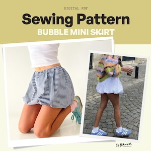 Bubble Hem Mini Skirt PDF Sewing Pattern