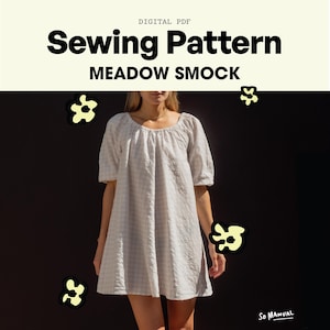 Meadow Smock Dress & Top | PDF Sewing Pattern | Gathered Poet Style